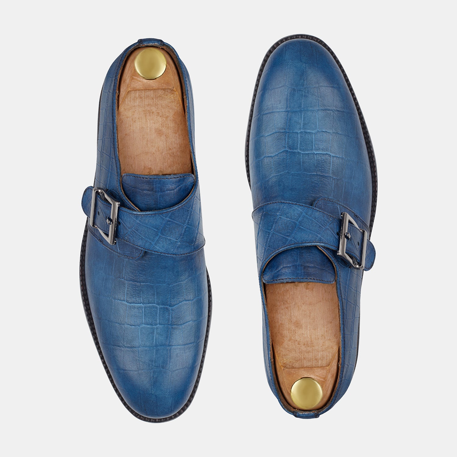 Handmade Single Monk Strap Shoes