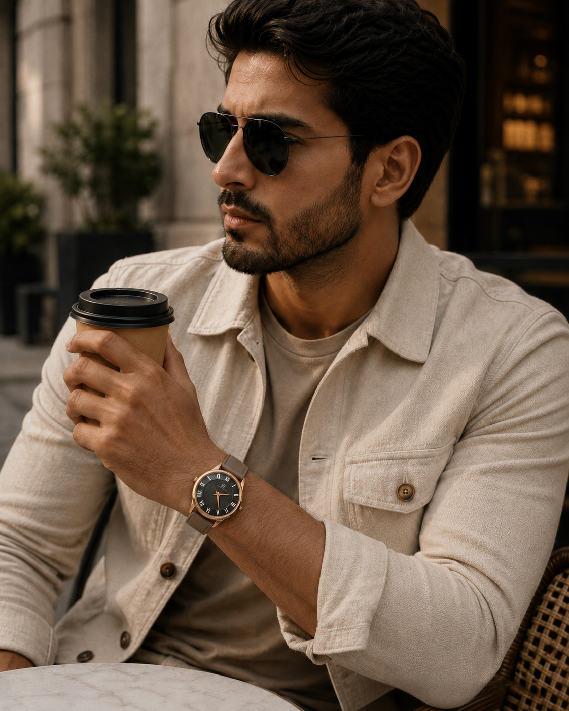 Gray Dial And Gray Strap Watch For Man