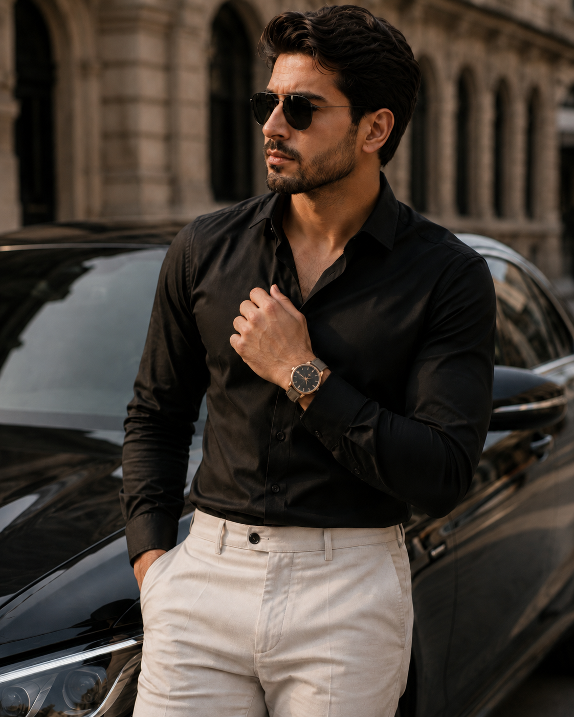 Gray Dial And Gray Strap Watch For Man