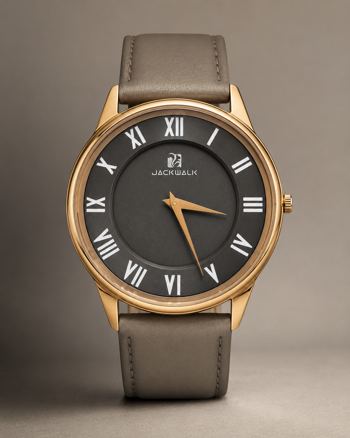 Gray Dial And Gray Strap Watch For Man