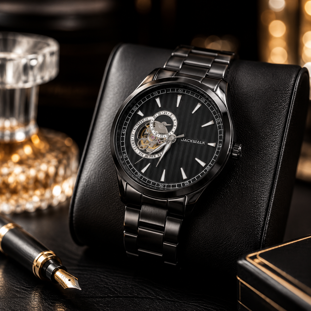 Jack Walk Obsidian Automatic- Sapphire Crystal Glass\ Stainless Steel Automatic Watch