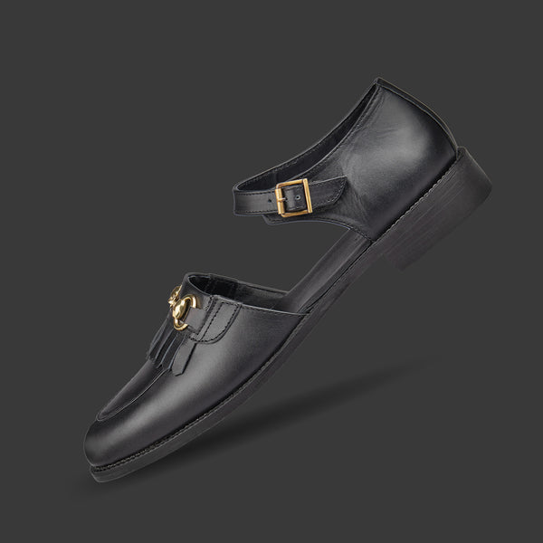 Black Woad Oak Marriage Function Shoes