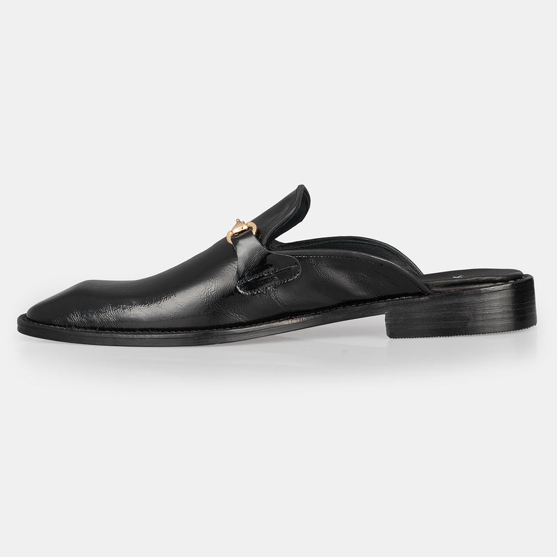 Black Formal Mules Half Shoes