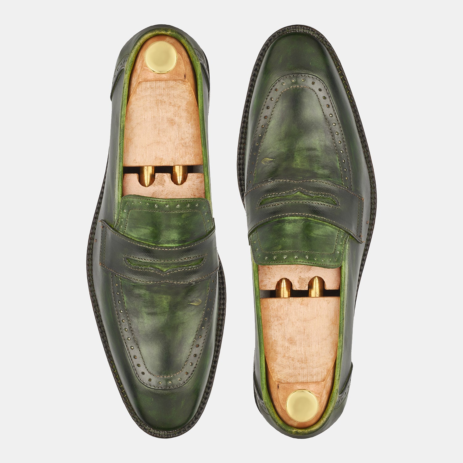 Green Guderian Leather Loafers