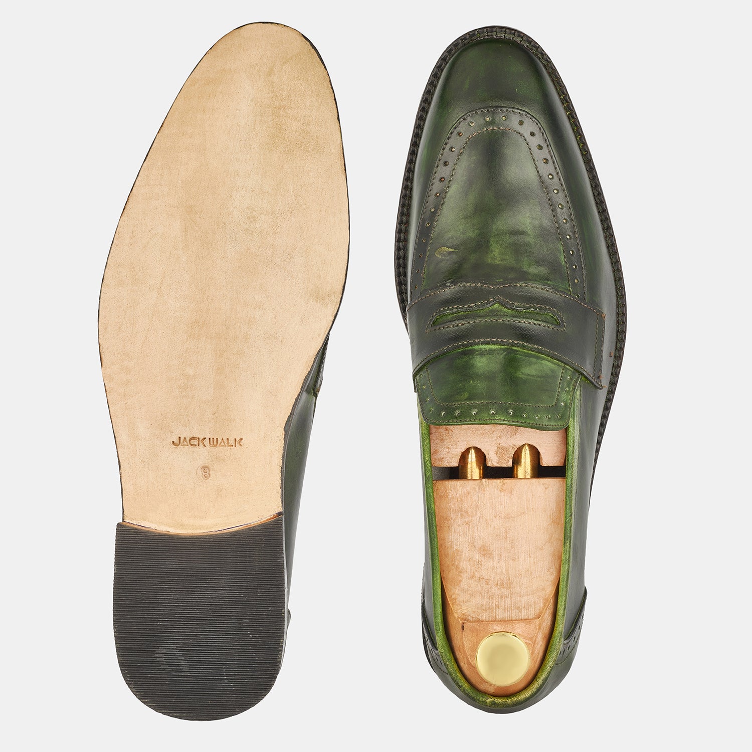 Green Guderian Leather Loafers