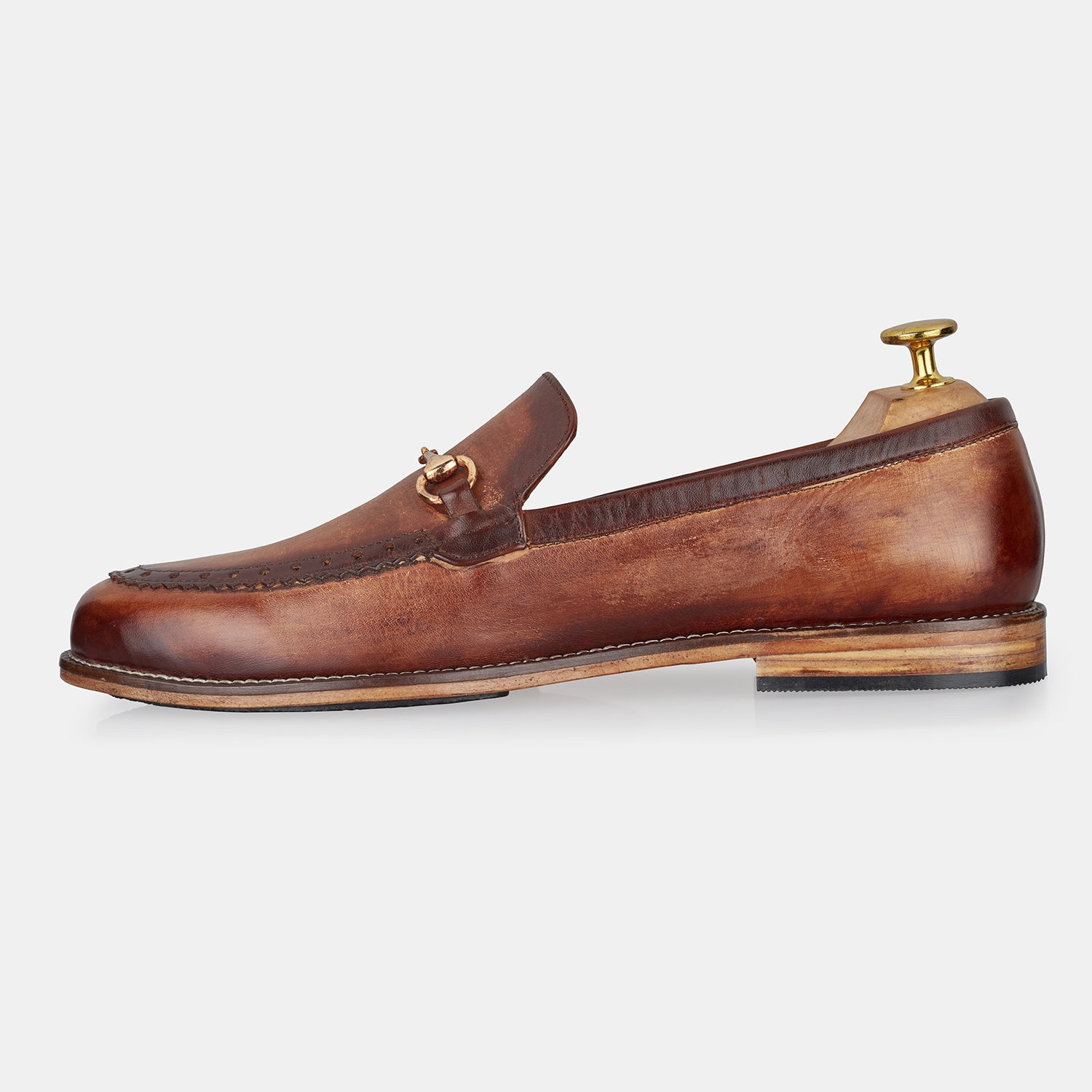 Light Brown Hand Made Loafer Shoes