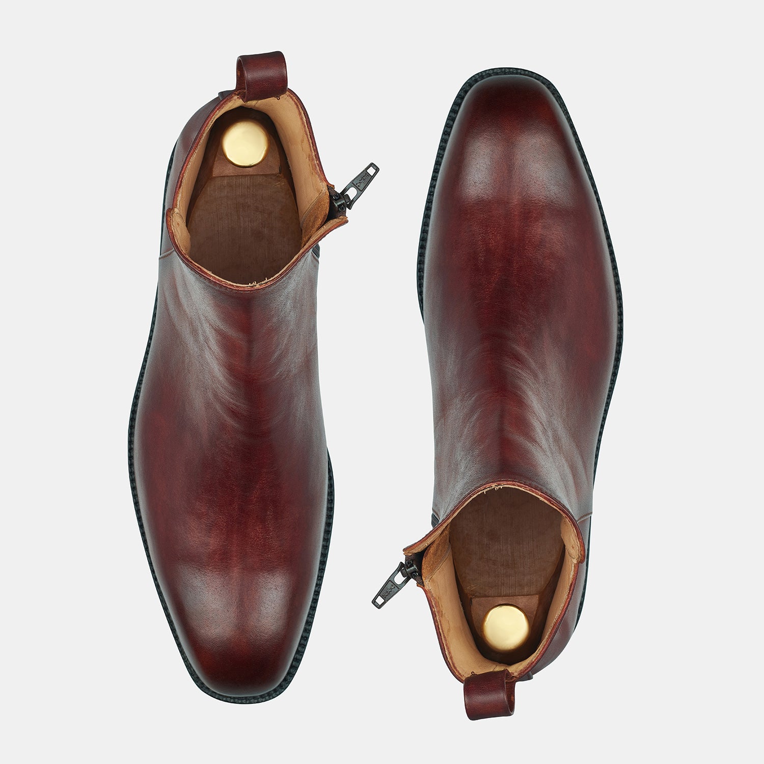 Red Brown Leather Bella Boots