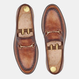 Light Brown Hand Made Loafer Shoes