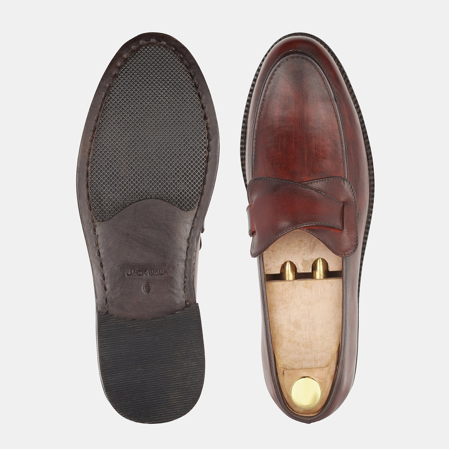 Red Brown Smith Jones Loafers