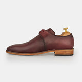 Burgundy Patina Hand Made Lace Up Shoes