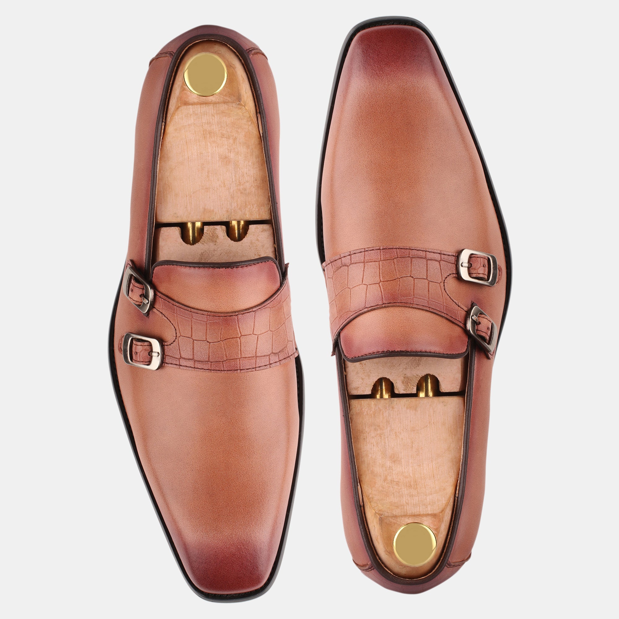 Tan Brown Handmade Men's Formal Loafers Shoes