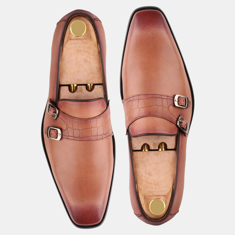 Tan Brown Handmade Men's Formal Loafers Shoes
