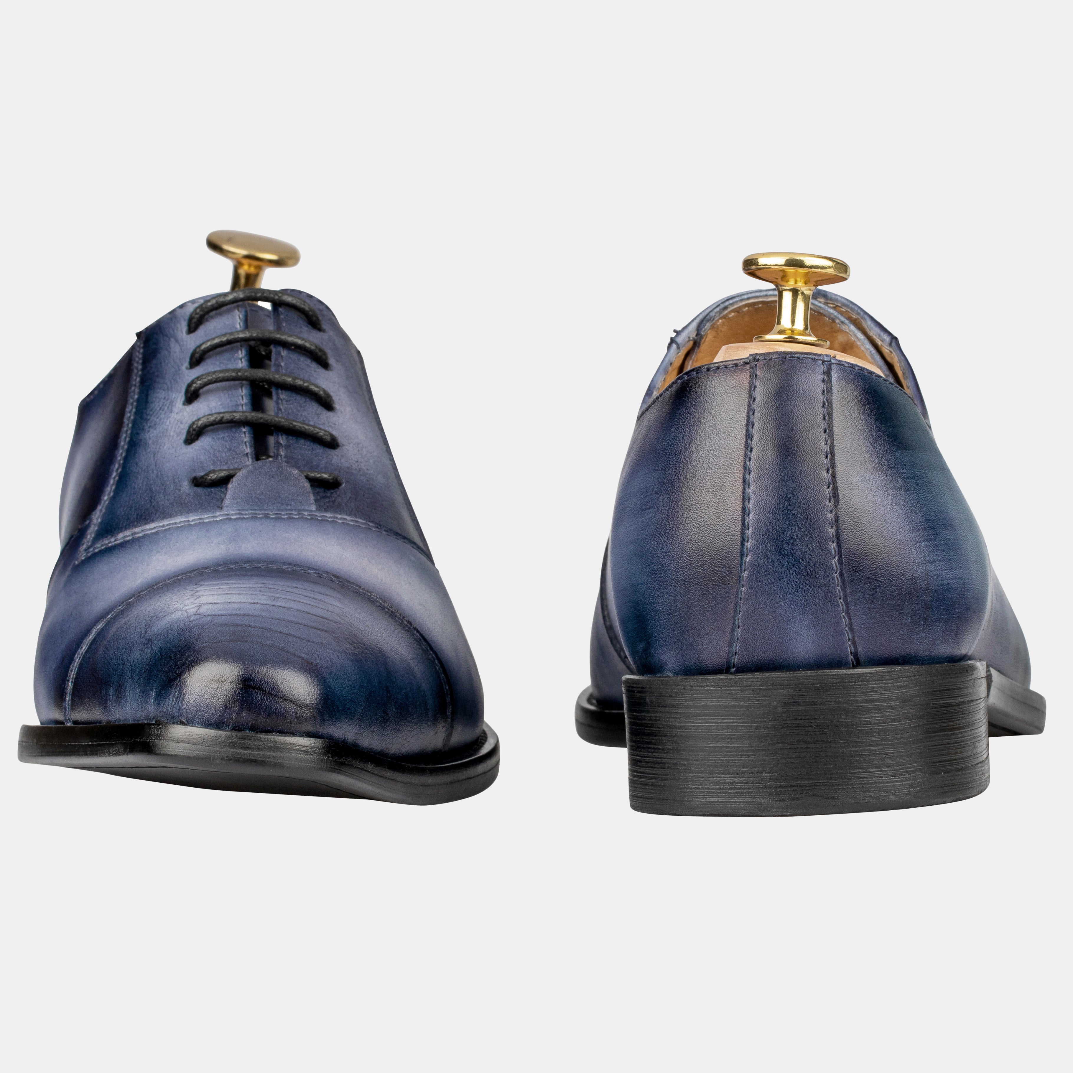 Blue Gray Handmade Shoes