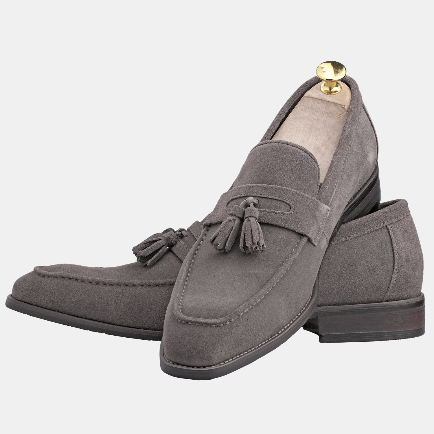 Gray Suede loafers