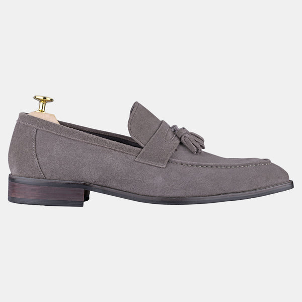 Gray Suede loafers