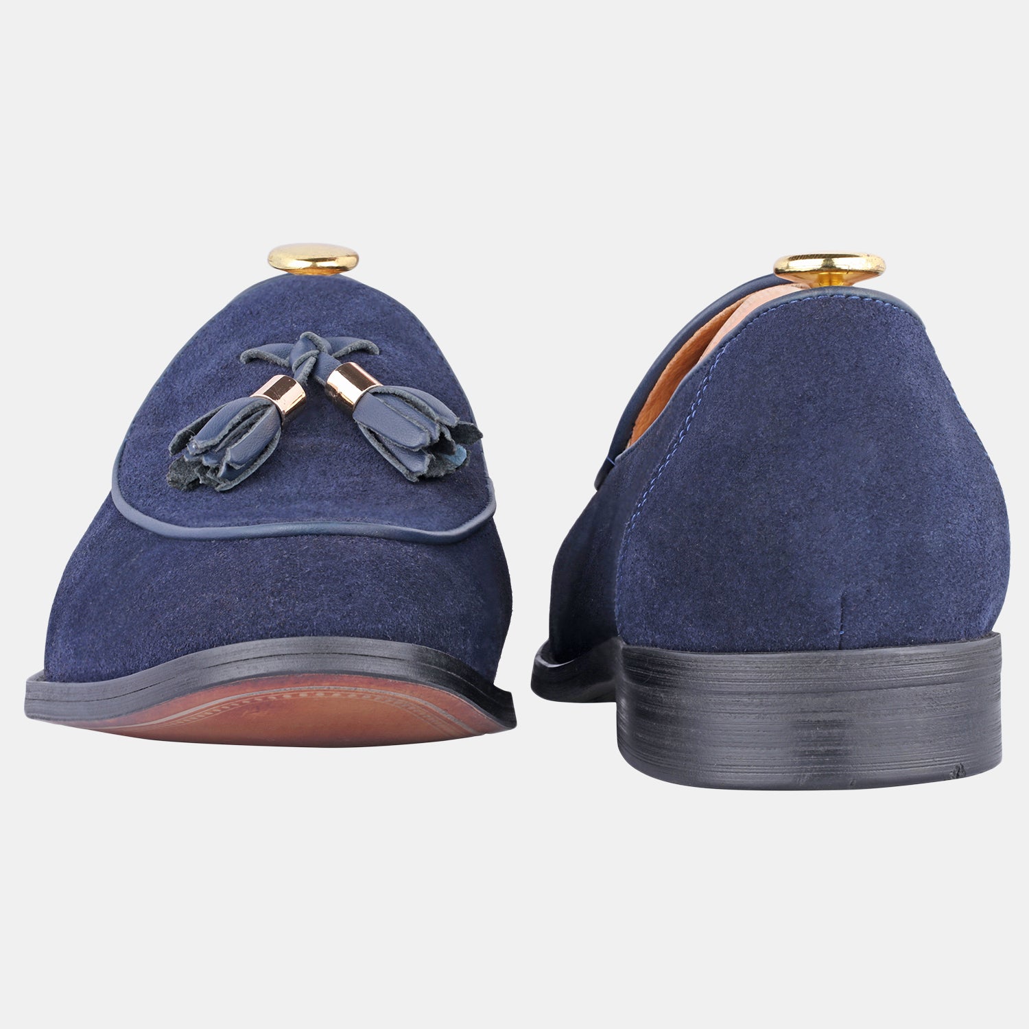 Blue Suede With Precious Leather