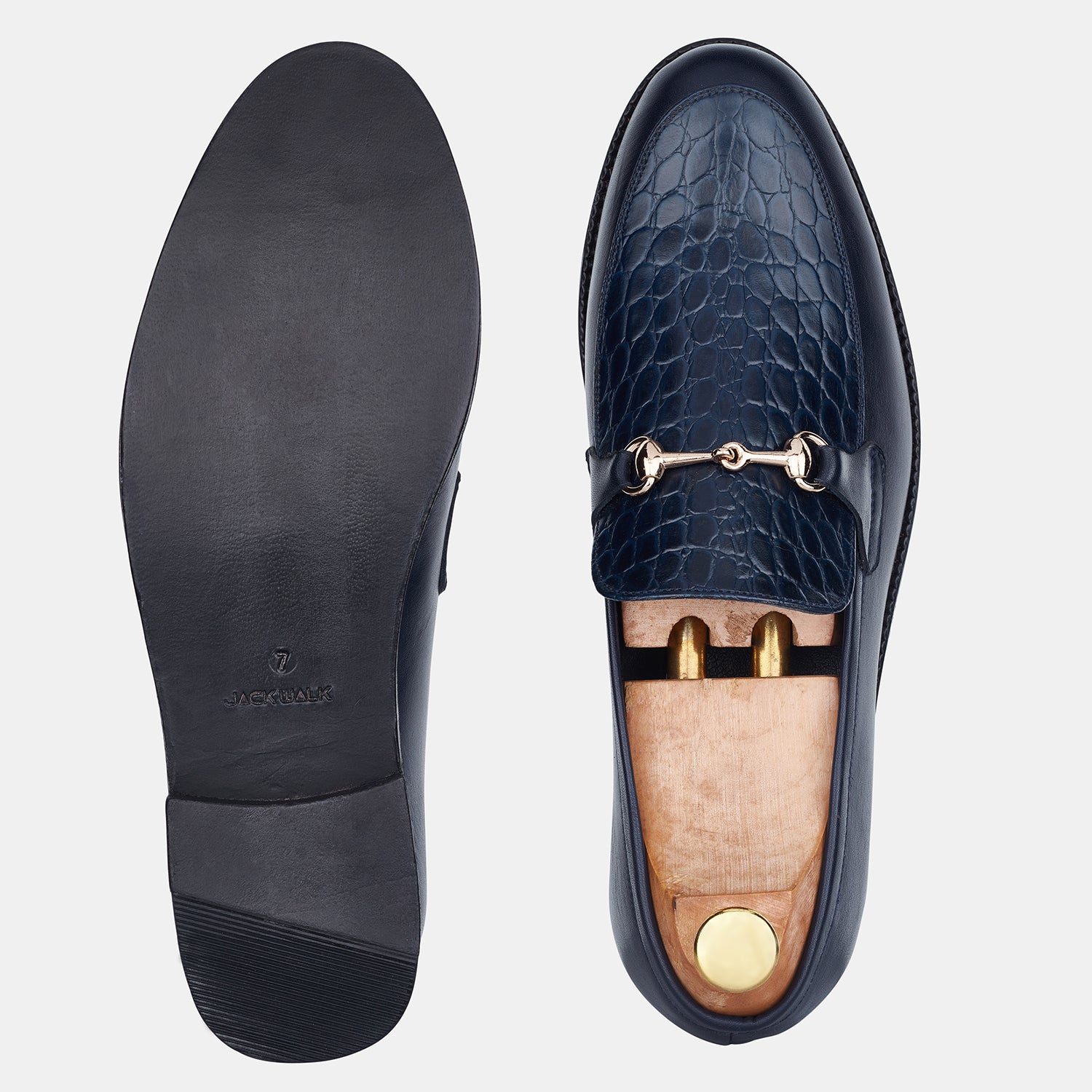 Navy Blue Jack Walker Crocodile Loafer