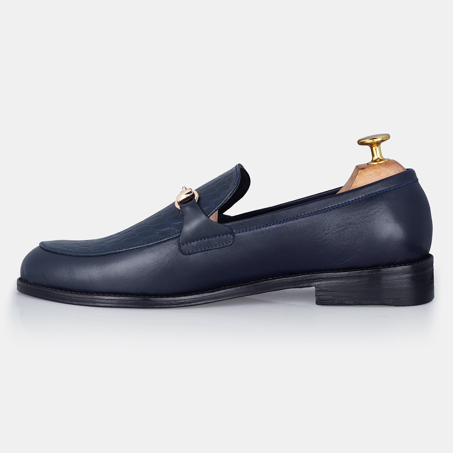 Navy Blue Jack Walker Crocodile Loafer