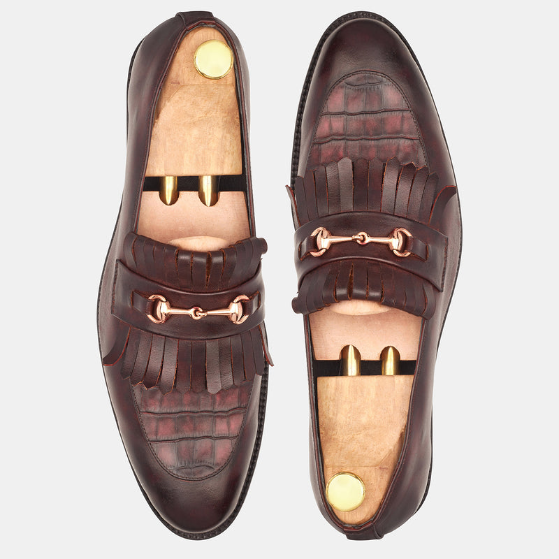 Burgundy Gabriel Hand Made Loafer shoes