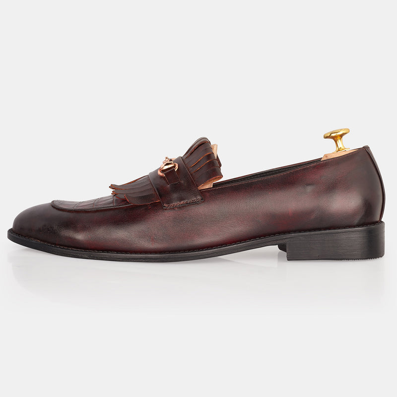 Burgundy Gabriel Hand Made Loafer shoes