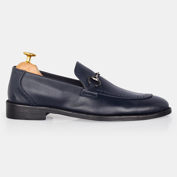 Dark Blue Unlined Loafers Allen Shoes