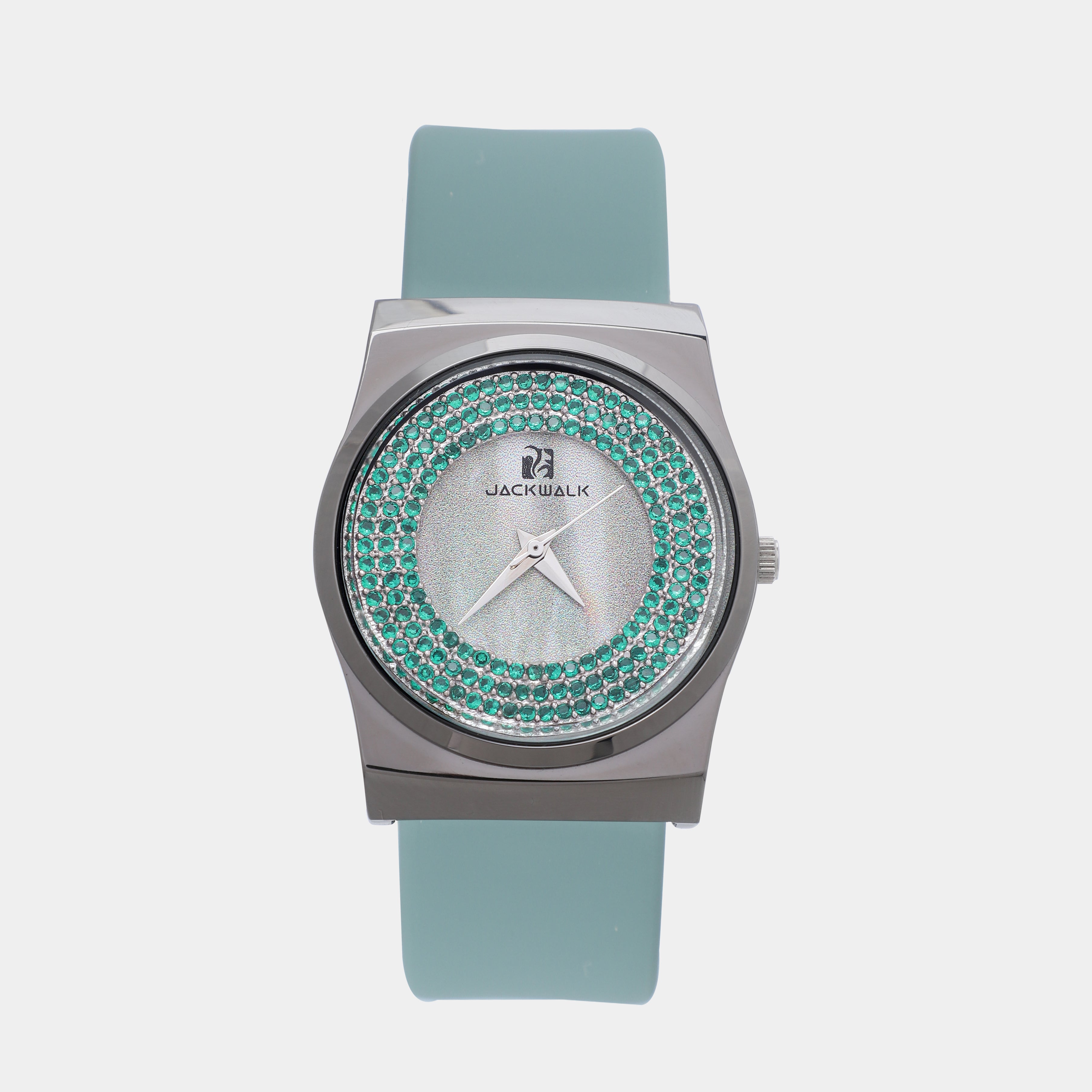 Green Silicon Strap Jack Walk Watch For Women