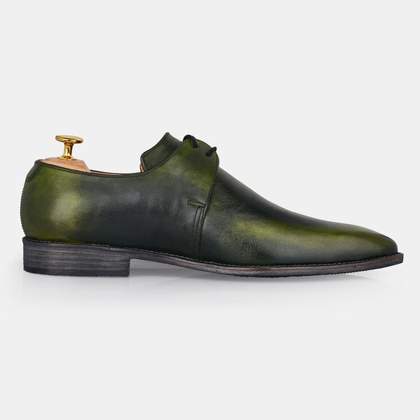 Green Elian Lace-Up Shoes