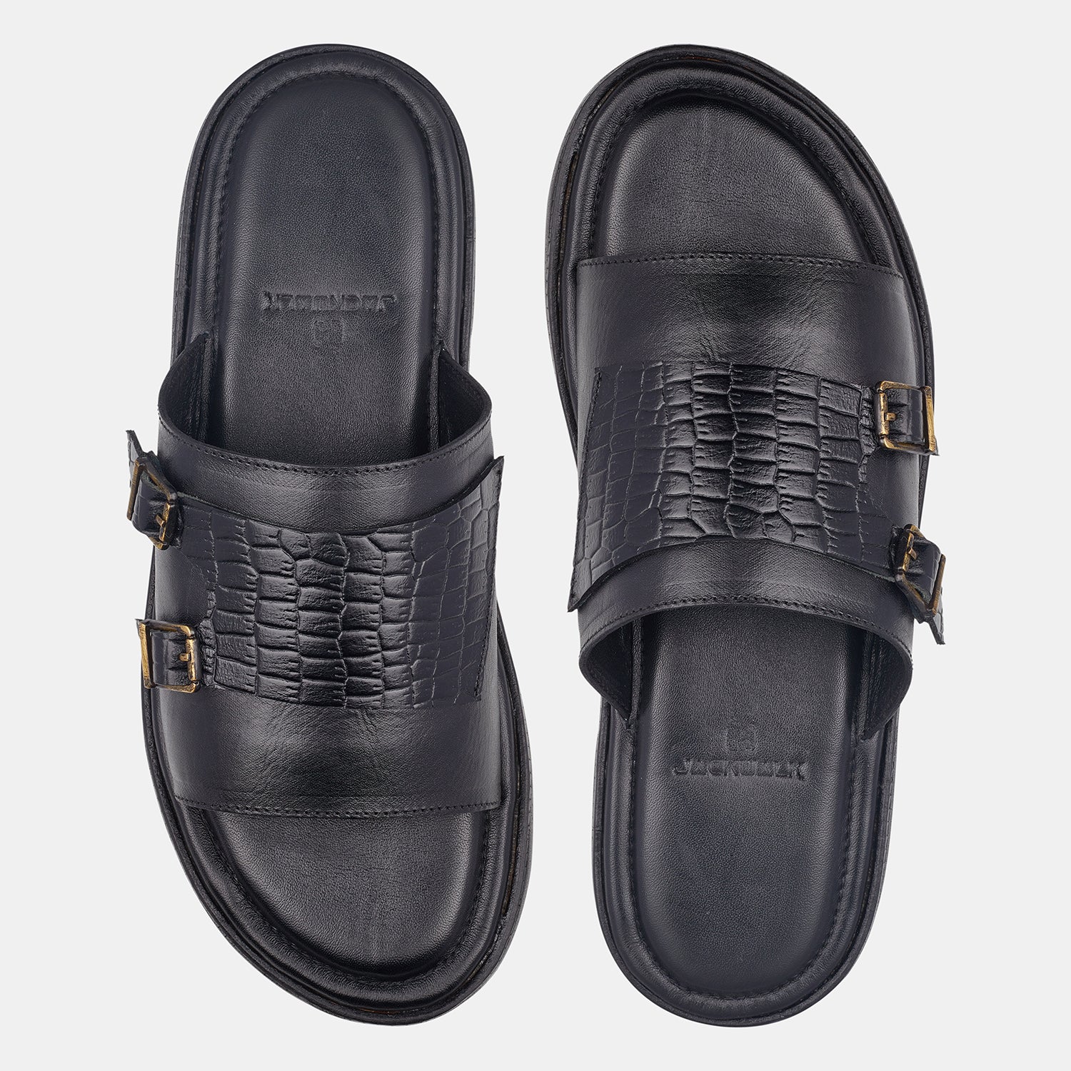 Black Daiz Croc Slipper