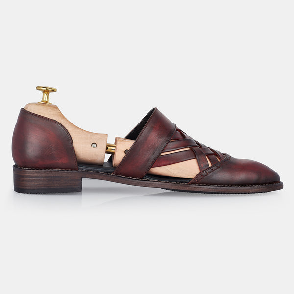 Burgundy Woad Oak marriage Shoes
