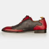 Red And Spash Gray Lace-Up