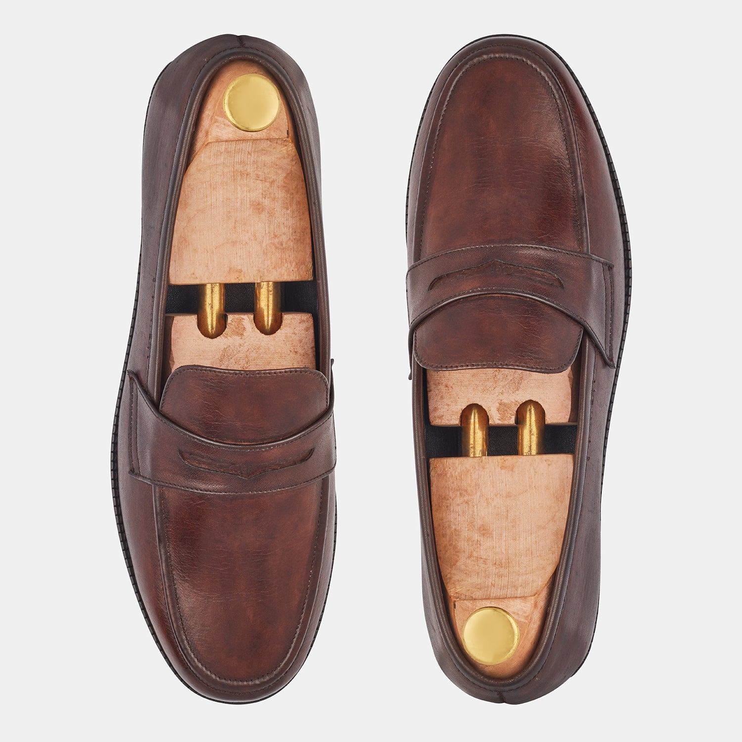 Chocolate Brown Round Loafers