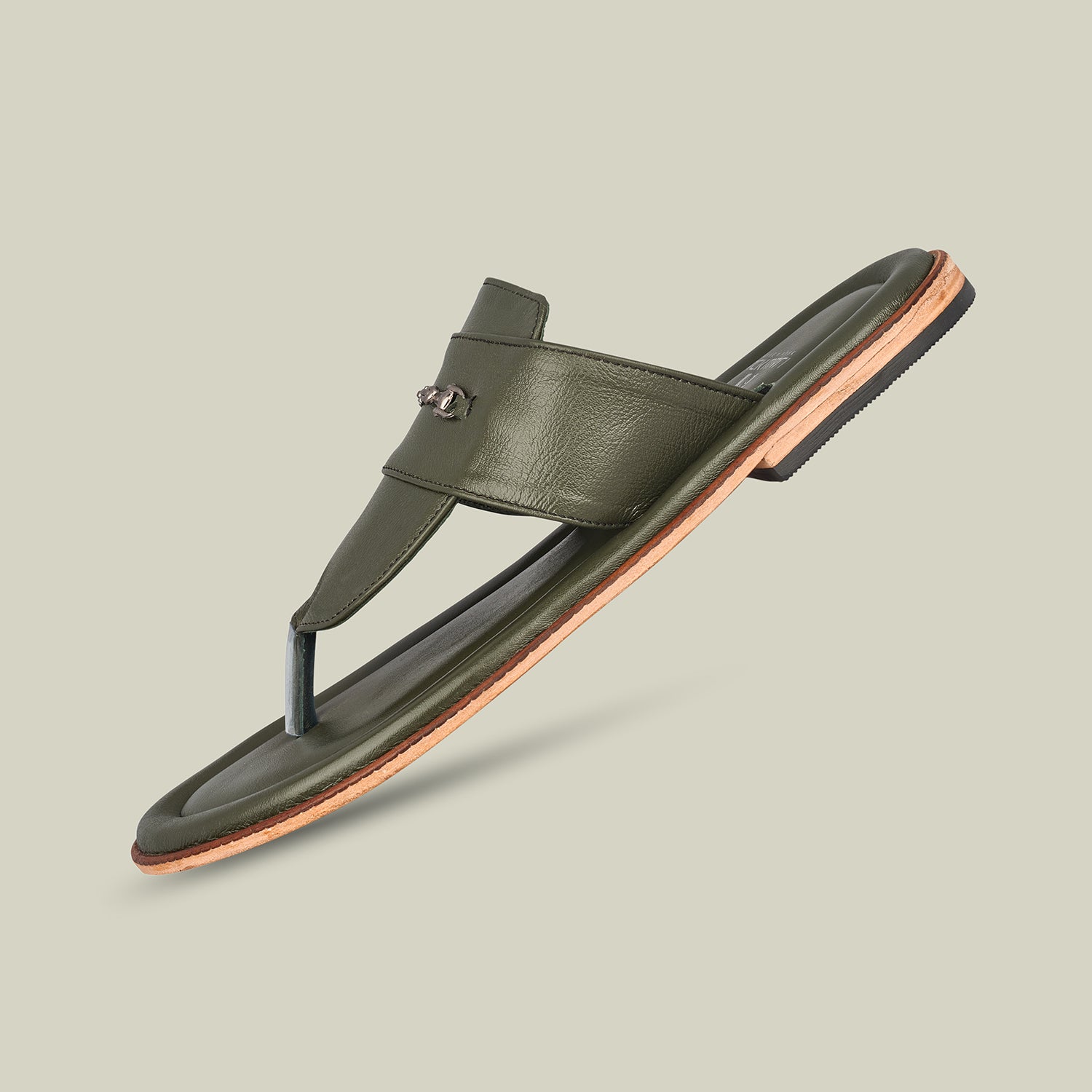 Green Running Leather Slipper