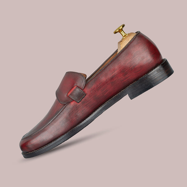 Red Brown Smith Jones Loafers