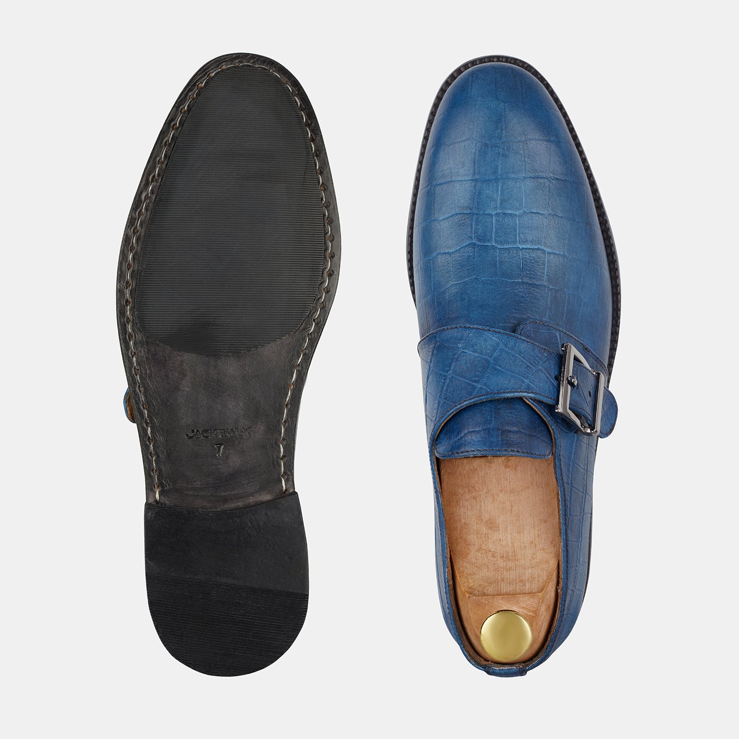 Handmade Single Monk Strap Shoes