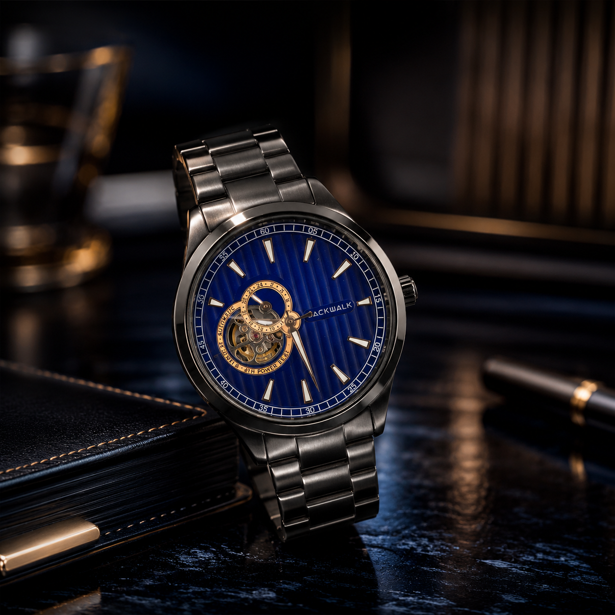 Jack Walk Obsidian Automatic- Sapphire Crystal Glass\ Stainless Steel Automatic Watch