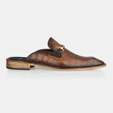 Brown Croc Half Hand Made Shoes