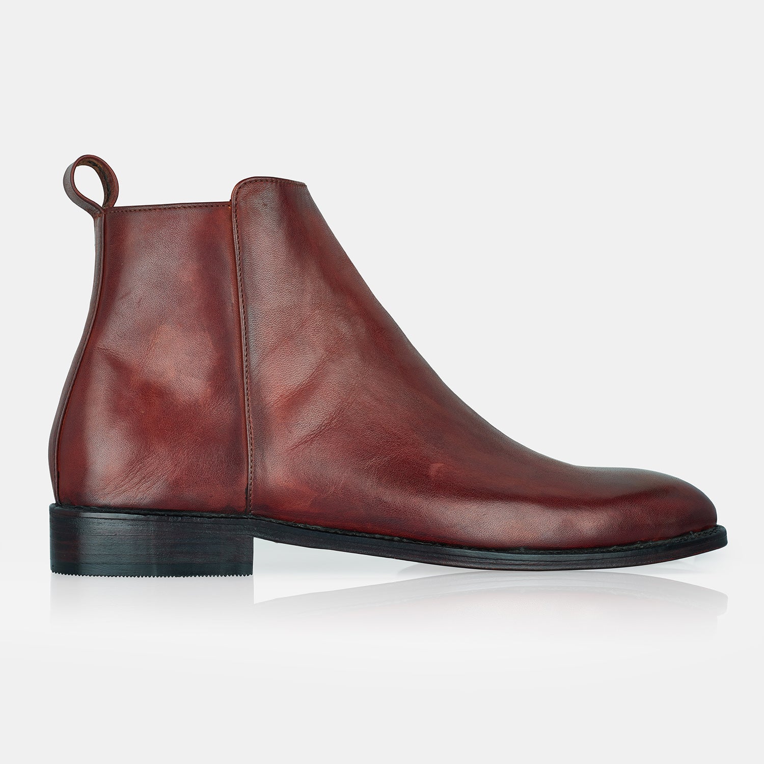 Red Brown Leather Bella Boots