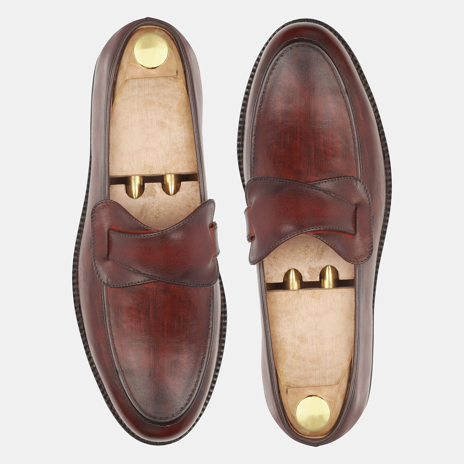 Red Brown Smith Jones Loafers