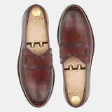 Red Brown Smith Jones Loafers