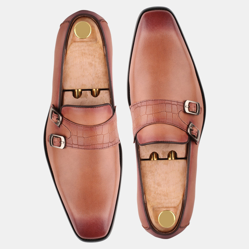 Tan Brown Handmade Men's Formal Loafers Shoes