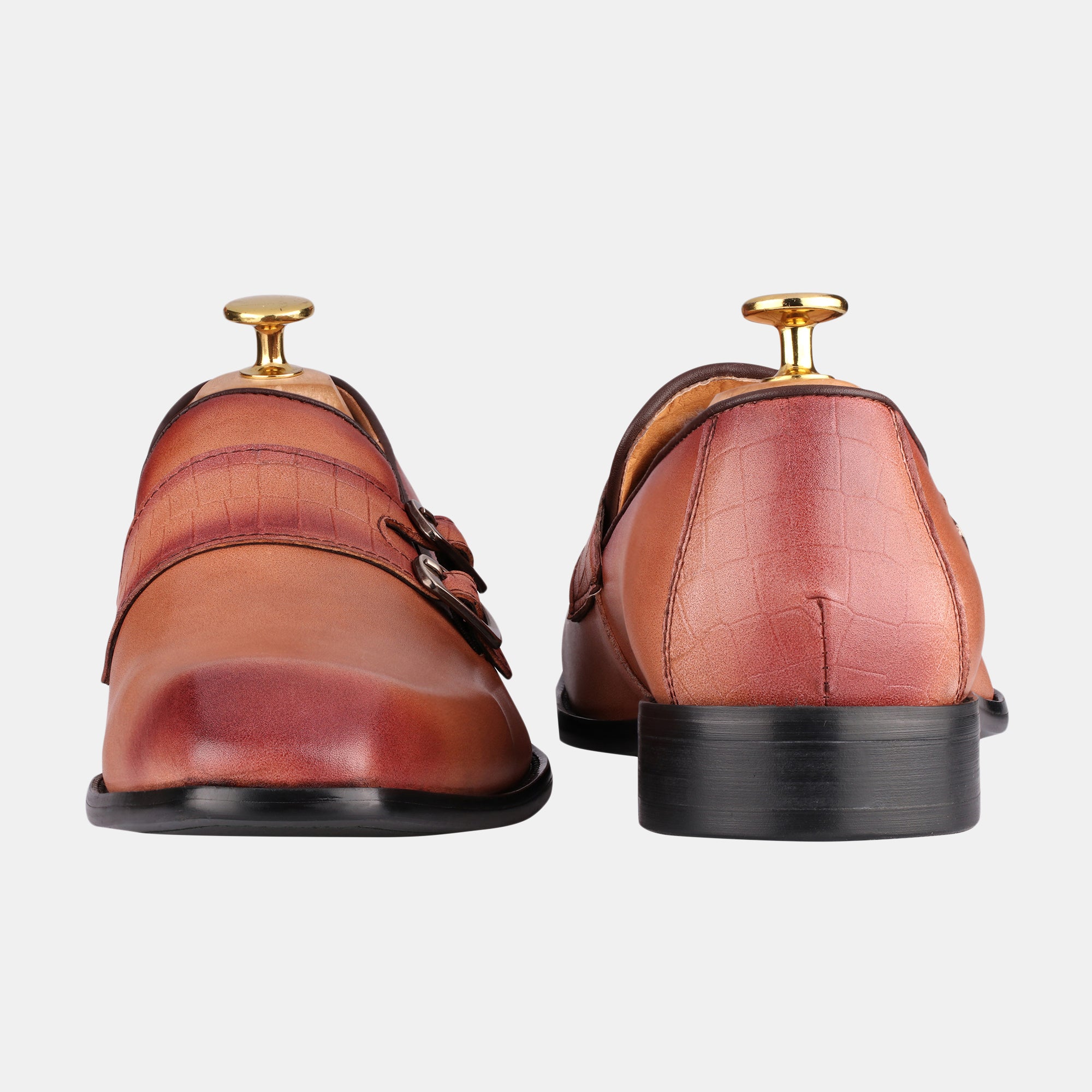 Tan Brown Handmade Men's Formal Loafers Shoes