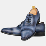 Blue Gray Handmade Shoes