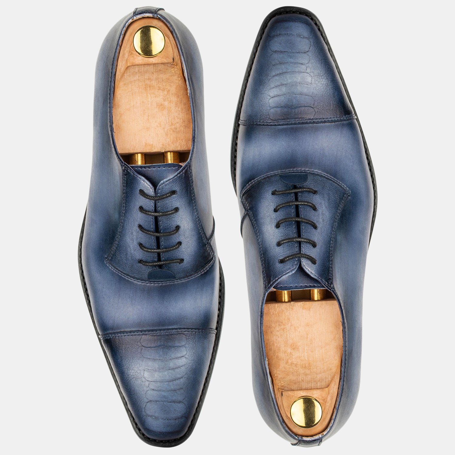 Blue Gray Handmade Shoes