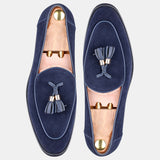 Blue Suede With Precious Leather
