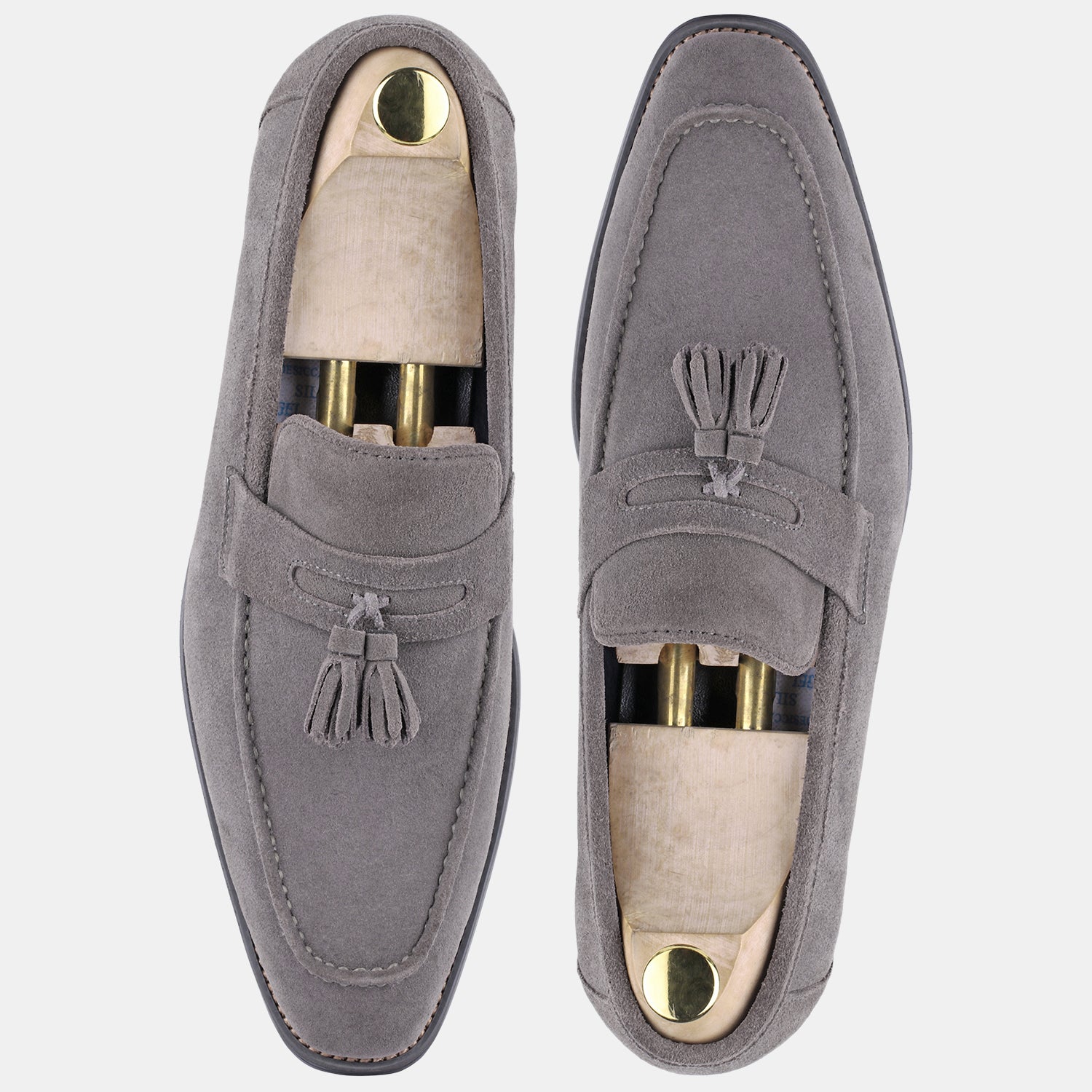 Gray Suede loafers