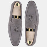 Gray Suede loafers