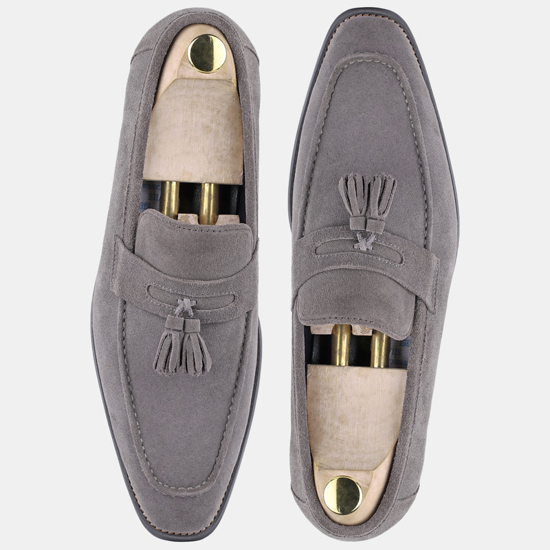 Gray Suede loafers