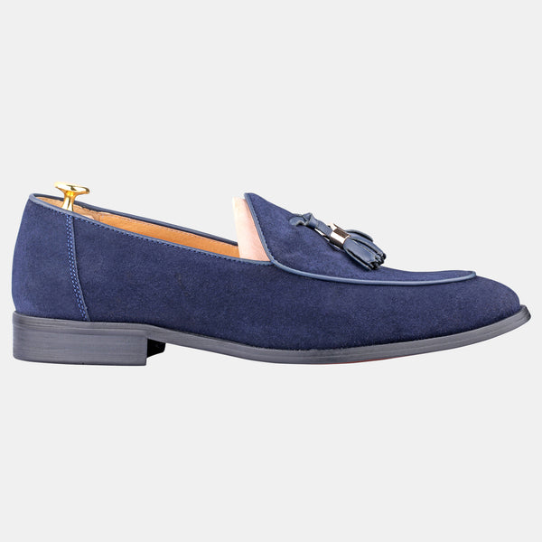 Blue Suede With Precious Leather
