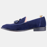 Blue Suede With Precious Leather