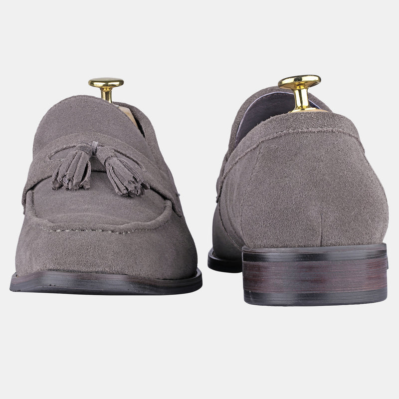 Gray Suede loafers